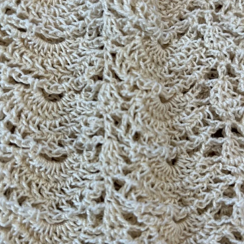 Vintage Handmade Crochet Delicate Feminine Angel Pattern Baby Dress